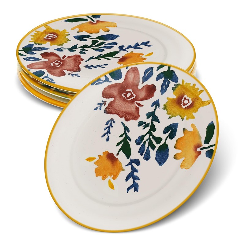 Lashuma Dinner Plates Ceramic Colourful Set of 4 Plates 15