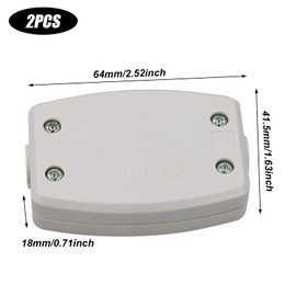 2 PCS 3 Terminal Electrical Junction Box Flex Connector Grey 250v 13Amp Cable Joiner Box Flex Erminal in-line Connector Connect for Outdoor Connector Electrical Power and Automotive Wiring