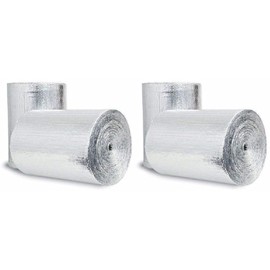 US Energy Products Double Bubble Reflective Foil Insulation (24 inchx50 Ft Roll) Industrial Strength, Commercial Grade, No Tear, Radiant Barrier Wrap for Weatherproofing Attics, Windows, Garages (2)