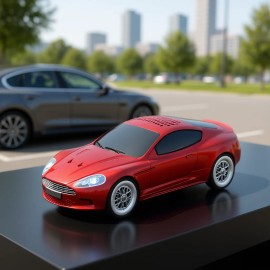 Red Car Design for V5.0 Speaker WS593 Plastic Wireless Portable Rechargeable and RGB LED Lights for Car UseMaterial: Durable ABS and electronic components for enhanced longevity, Feature: Supports all Bluetooth devices, compact with modern LED lighting