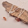 Natural Raw Hessonite Crystals Pendant Necklace, Rough Gemstone, Healing Crystals,