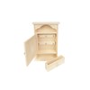 Wooden World - Wooden Key Cabinet with Door, 6 Hooks