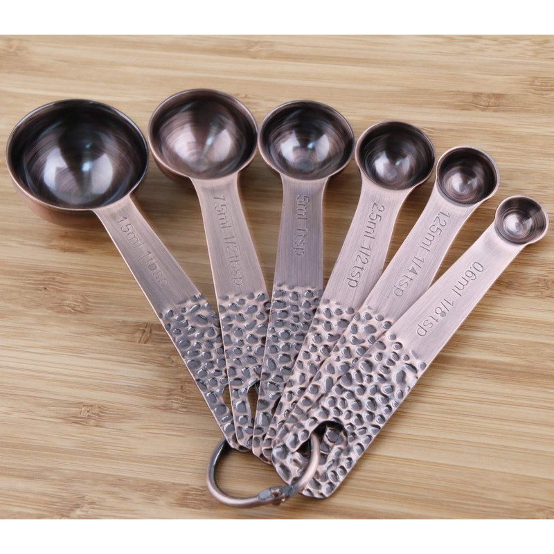 Lucky Plus 13pcs Copper Plated Stainless Steel Measuring Cups and