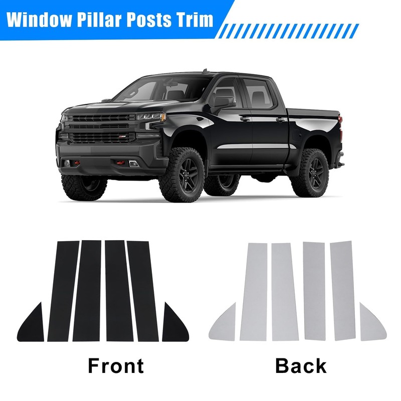 Priprilod Cover Pillar Posts Door Window Trim Gloss Black Fit