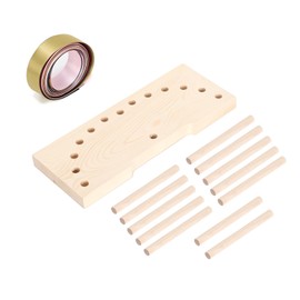 Ruimou 1 Set Wooden Bow Maker, with Wooden Board Sticks,Comes with 4 Different Colored Ribbons,for Crafts DIY Bows Decoration Gifts.