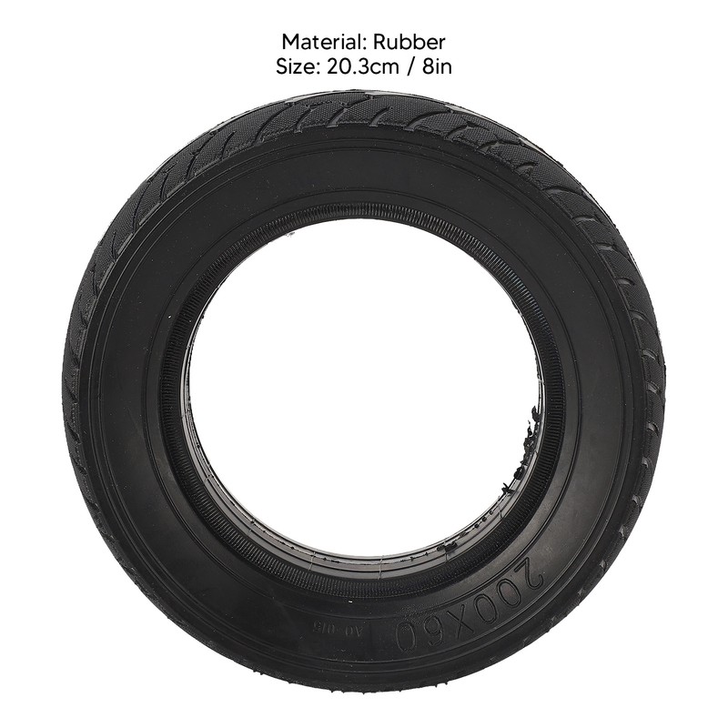 200x60 8 Inch Electric Scooter Solid Tires Explosion Proof Wide