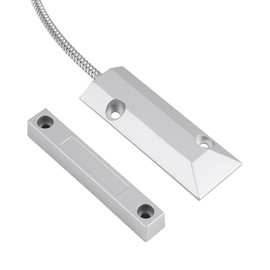 Haofy Magnetic Contact Wired Sensor, Roller Shutter Door Reed Switch Sensor Detector Switch for Home Garage Alarm Security for Window Door Security