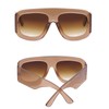 Haqptul Oversized Trendy Square Aviator Sunglasses for Women Men Big