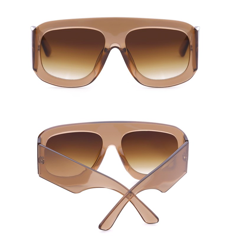 Haqptul Oversized Trendy Square Aviator Sunglasses for Women Men Big