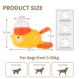 YALiya 2-in-1 Duck Shape Dog Slow Feeder Toy, Dog Toy Intelligence, Interactive IQ Training Toy for Dogs, Reduces Bloating, Anti-Swallowing for Small and Medium Dogs