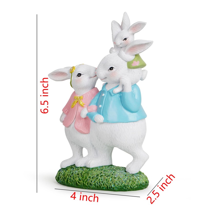 Hodao Easter Bunny Family Decor - Easter Decorations - Home