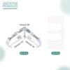 sourcing map 20 Set Acrylic Corner Bracket, L-Shaped Corner Connector