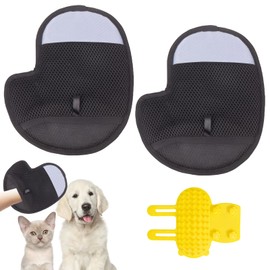 2 Stück Pet Hair Remover, Katzen Handschuhe Fellpflege Fellpflegehandschuh Hund Wiederverwendbare Static Removal Gloves, zum Waschen, Hair Removal, Fellpflege
