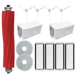 Odashen Odashen 13 St1ck Zubeh?r Ersatzteile f1r Roborock Q Revo/Roborock P10 Roboter-Staubsauger inkl. 1 Hauptb1rste, 2 Wischtuch, 2 Staubbeutel, 4 Filter, 4 Seitenb1rste