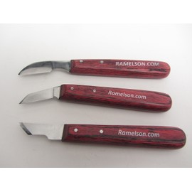 UJ Ramelson 3 Piece Complete Chip Carving Knives Best Wood-Carving Knife Set
