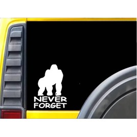 EZ-STIK Gorilla Never Forget Harambe *J715* 6 inch Decal Sticker
