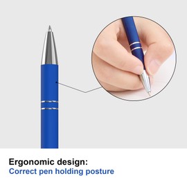 Blue Pens, 12 Pcs Gel Pens Fine Point Smooth Writing Pens, Gel Ink Pens with Screens Touch Stylus Tips, Blue Gel Ink Pens 0.7 Mm Pens Gift Office Desk Accessories, Motivational Stylus Pens