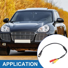 A ABSOPRO RCA Backup Camera Adapter Metal PVC Black Red Yellow