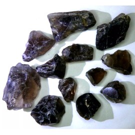 100ct Lot Brown Quartz Rough Spar Crystals Natural Mined Unheated Facet Grade