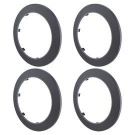 FOCMKEAS 4Pcs Pipe Cover Decoration, Fit 4.49"(114mm) Pipe PP Plastic Flangen Water Pipe Cover Decoration, Escutcheon Pipe Collar for Wall Pipe Tube Decoration, Black