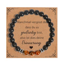 Christmas Gifts For Men Bracelet Men's 8 mm Pearl Bracelets Secret Santa Gift Small Gifts For Advent Calendar Men's Gifts Gift For Men Gift Set Men Gifts For Boyfriend Dad, Length: