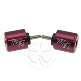 Red Handle Bar End CNC R1 Engraved Weight Slider Etched For Yamaha YZF 1000 Slug