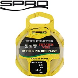 Spro Pike Fighter Titanium Wire 3 m - Titanium Leader for Pike Fishing, Titanium Leader Material for Spinning Leader, Pike Leader, Diameter/Load Capacity: 0.56 mm / 60 lb / 27.3 kg Load Capacity