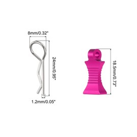 MECCANIXITY 4pcs RC Body Clips with Pull Tabs for 1/8 1/10 Scale Model Truck RC Car Crawler Truck Shell Replacement Parts(Pink)