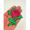 Unbranded Beautiful Rose Embroidered Iron On Patch ~ 3-1/2" Tall