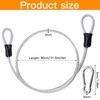 OFKP 4Pcs Cable Lock, Heavy Duty Grey Cable, 3MM Stainless