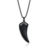 COAI Men's Surfer Necklace with Pointed Pendant, Obsidian, Obsidian