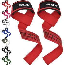 RDX Lifting Straps Strength Training Lifting Straps, 60 cm Long Professional Gym Bodybuilding Deadlift Weight Lifting Accessories, 5 mm Padded Wrist Protection Handle, Fitness Powerlifting Deadlift