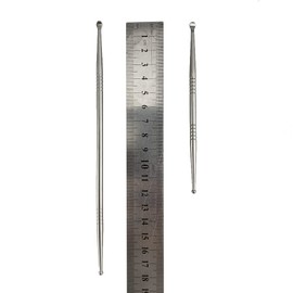 Airgoesin 2pcs Long Tonsil Stone Remover Tool + Earwax Curette Ear Picks Remover Tool Stainless Steel