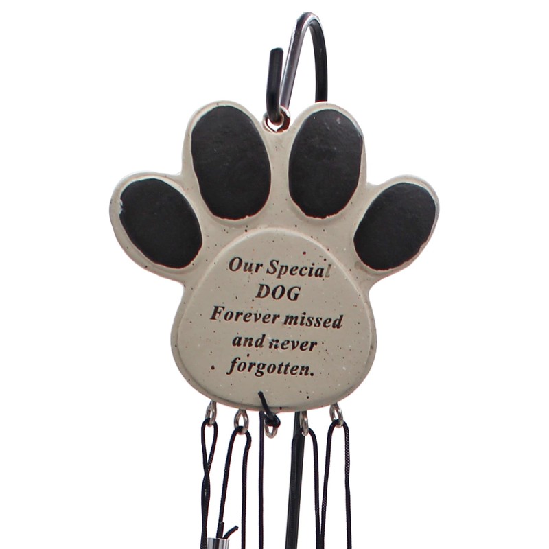 Wind Chime with Stake Pet Memorial Tribute with Plaque Marker