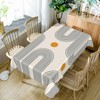 TTQYFNM 60x84inches Boho Mid Century Tablecloth Minimalist Abstract Arch Simple