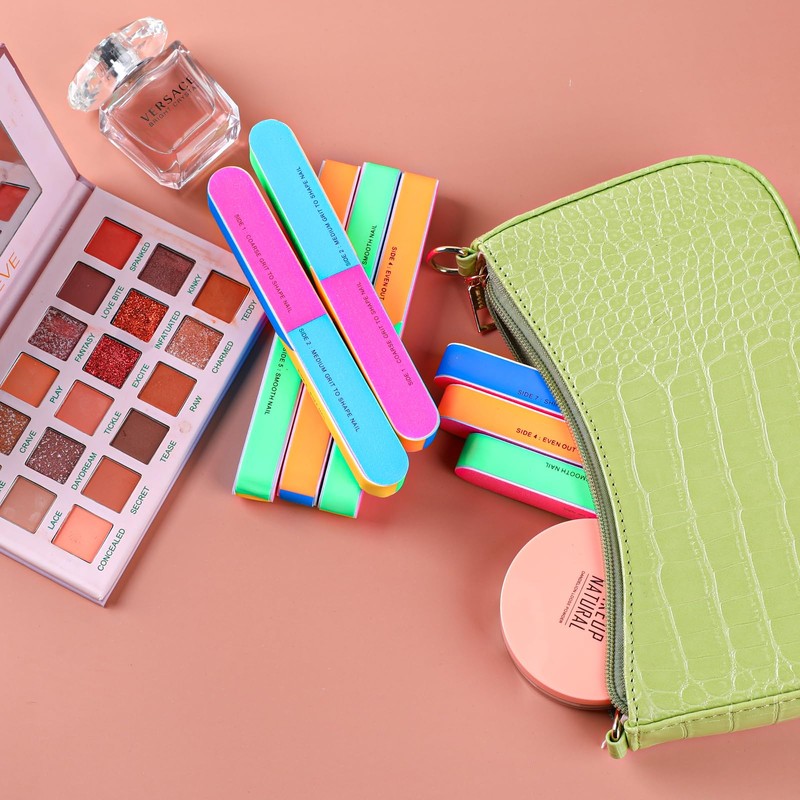 Bewudy 4 Pcs Nail Buffer Block, 7 in 1 Upgraded