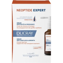 DUCRAY, Neoptide Expert Suero para Caída Crónica, Estimula el Folículo y Aporta Densidad, 2 Frascos de 50 ml