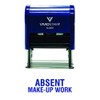 Absent Make-up Work Teacher Self Inking Rubber Stamp (Blue Ink)