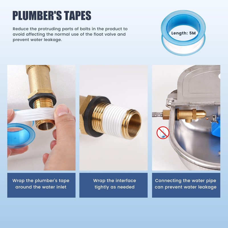 Float Valve Pool Auto Fill Float Valve 1/2 Inch Brass