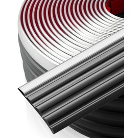 Chrome Side Body Trim Molding Compatible with Chevy GMC Tahoe Suburban Silverado Pickup Truck 1988-1998, Black Body Side Moldings Replacement, 2.5" Wide 13FT/160 inch Length