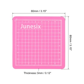 MECCANIXITY 3.1" x 3.1" Cutting Mats Rotary Fabric Mat Sewing Mat Double Sided Mini for Hobbyist DIY Craft Creative Design, Pink