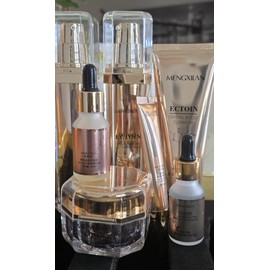 Mercilen Premium Diamond Gold Beauty Set, Luxury Skincare Collection|Korean Skin Care Set with Vitamin C Essence Hydrating Anti-Aging Serum for Face Beauty Skin Care Set