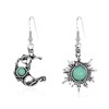 Vavhoo Boho Opal Sun and Moon Drop Dangle Earrings Moonstone