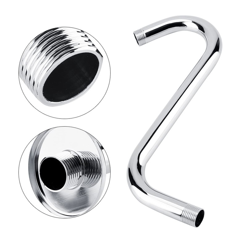 Joyzan S shaped Shower Arm, High Rise Shower Head Extension