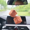 Pair 3” Fuzzy Plush Dice Heart Shape Decor for Car