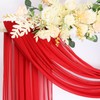 PATYDEST Wedding Arch Draping Fabric Red Drapery 20FT Sheer Chiffon