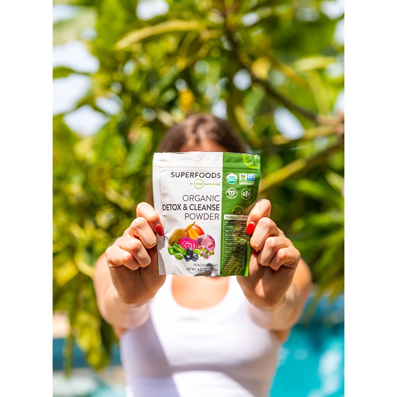 MRM Nutrition Organic Detox and Cleanse Powder | Peach Mango