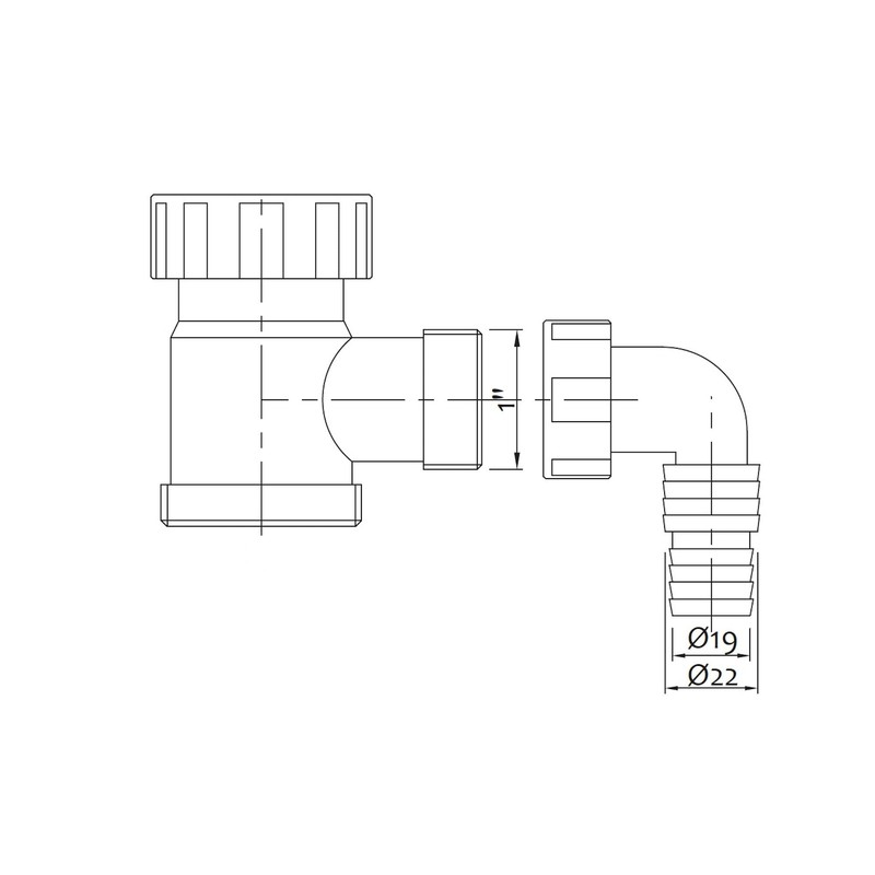 tecuro Connection Spacer 1 1/2 Inch with Device Connection for