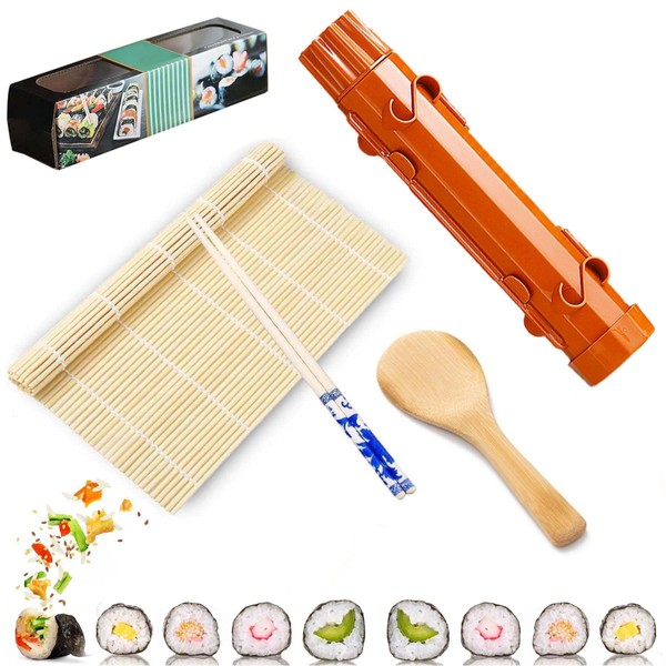 Sushi Maker Roller, Sushi Set to Make Yourself, 6-Piece Sushi