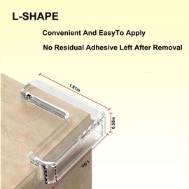 OKETHERMO Transparent Corner Protectors, Baby Protection, Furniture Corner Protectors, Child Protection Corner Guards for Furniture, Tables and Sharp Corners (L-Shape/12PCS)